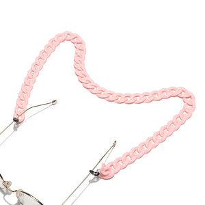Pink Face Mask & Glasses Chain