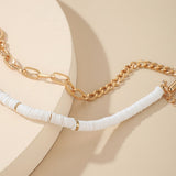 White and Gold Bracelet Stack